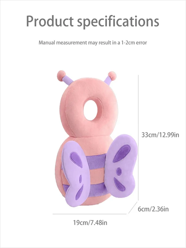 Toddler Baby Head Protection Cushion – Butterfly Safety Backpack Pillow for 6 Months to 3 Years - Image 5