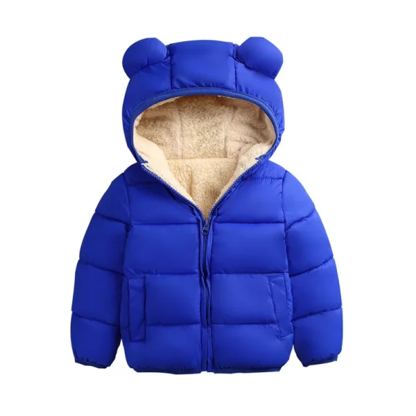 1-3 Years Winter Coat Kids - 3D Ear Hooded Down Padded Jacket & Parka for Boys & Girls - Image 3