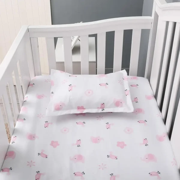 3-Piece Baby Crib Bedding Set – Elephants Theme for Boys and Girls - Image 3