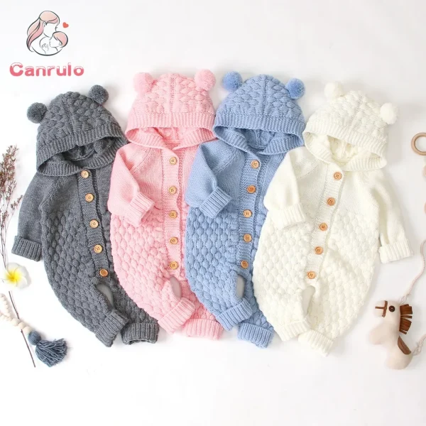 2020 Autumn Winter Newborn Sweater Baby Boy Girl Clothes Romper