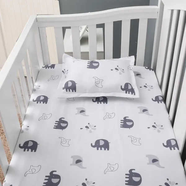 3-Piece Baby Crib Bedding Set – Elephants Theme for Boys and Girls - Image 4