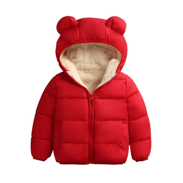 1-3 Years Winter Coat Kids - 3D Ear Hooded Down Padded Jacket & Parka for Boys & Girls - Image 8