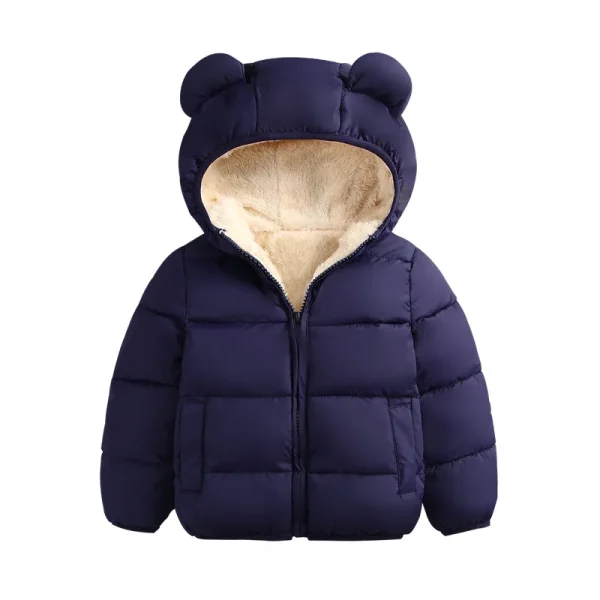 1-3 Years Winter Coat Kids - 3D Ear Hooded Down Padded Jacket & Parka for Boys & Girls - Image 7