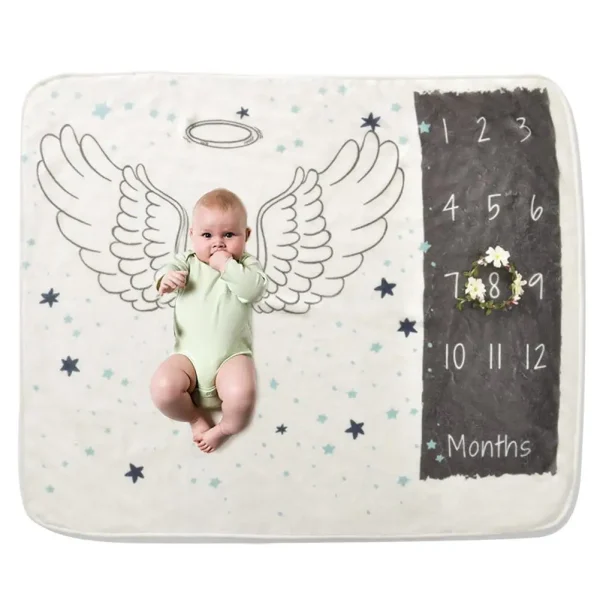 Newborn Baby Monthly Milestone Blanket – Photography Props & Calendar Background Cloth