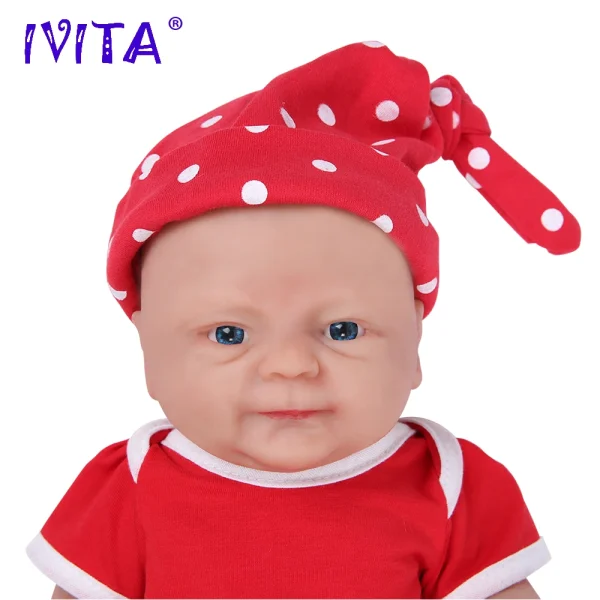 IVITA 14inch 1.65kg Full Body Silicone Bebe Reborn Doll Soft Lifelike Baby DIY Blank Toys Realistic Girl Baby Dolls for Children - Image 4