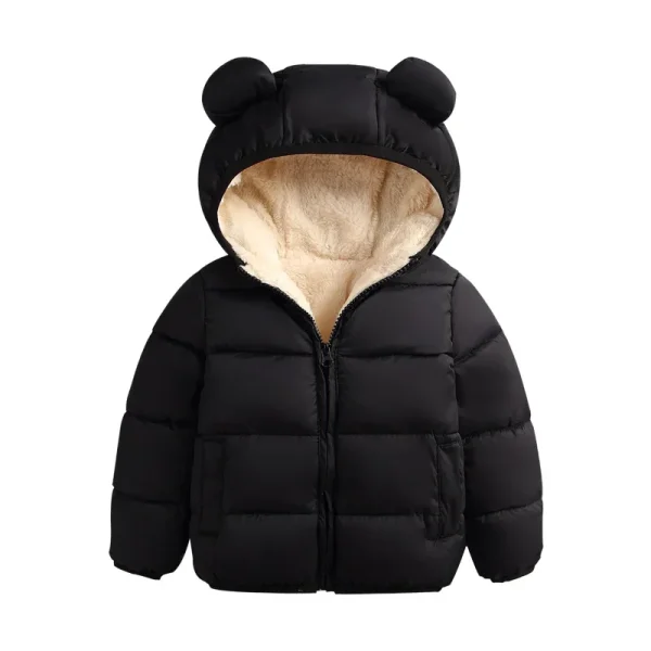 1-3 Years Winter Coat Kids - 3D Ear Hooded Down Padded Jacket & Parka for Boys & Girls - Image 9