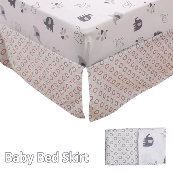 3-Piece Baby Crib Bedding Set – Elephants Theme for Boys and Girls - Image 5