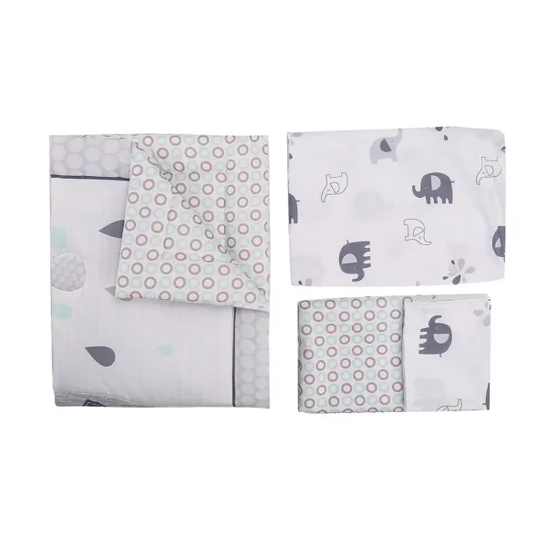 3-Piece Baby Crib Bedding Set – Elephants Theme for Boys and Girls - Image 8