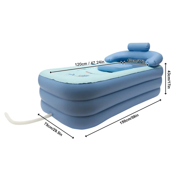 Foldable Inflatable Bathtub – Portable PVC Blow-Up Spa Tub for Adults & Baby Swim Pool - Image 5