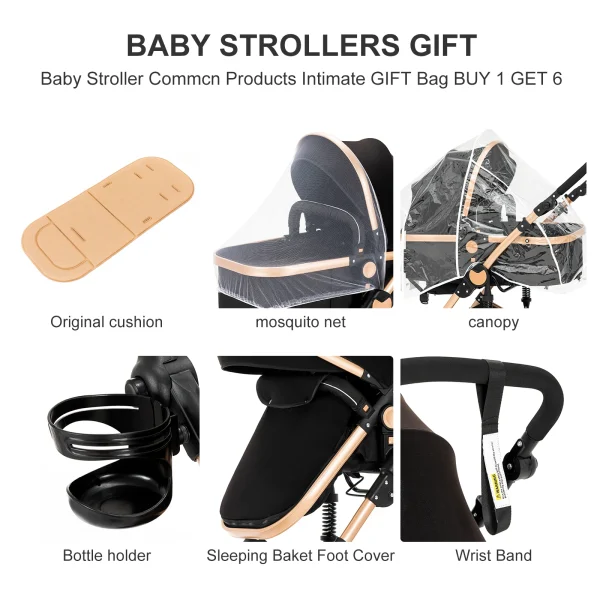 High-Quality Newborn Lightweight Baby Stroller 3-in-1 with ISOfix - Image 4