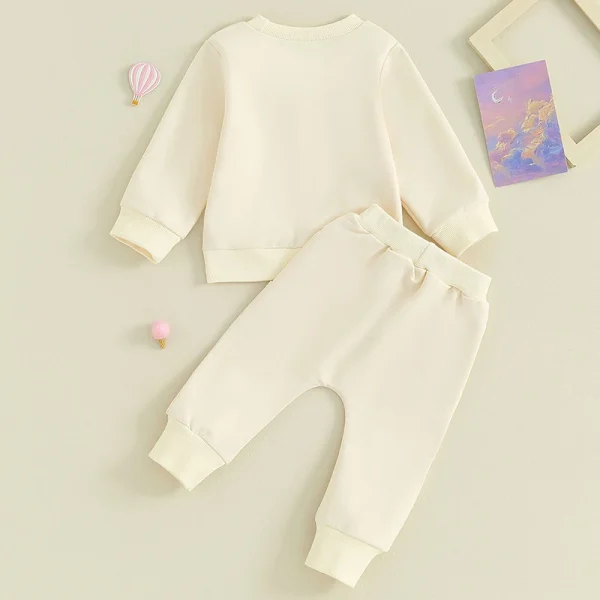 Lioraitiin 3M-3Y Baby Girls Boys Clothes – Oversized Sweater & Long Pants Rainbow Outfits for Fall & Winter - Image 4