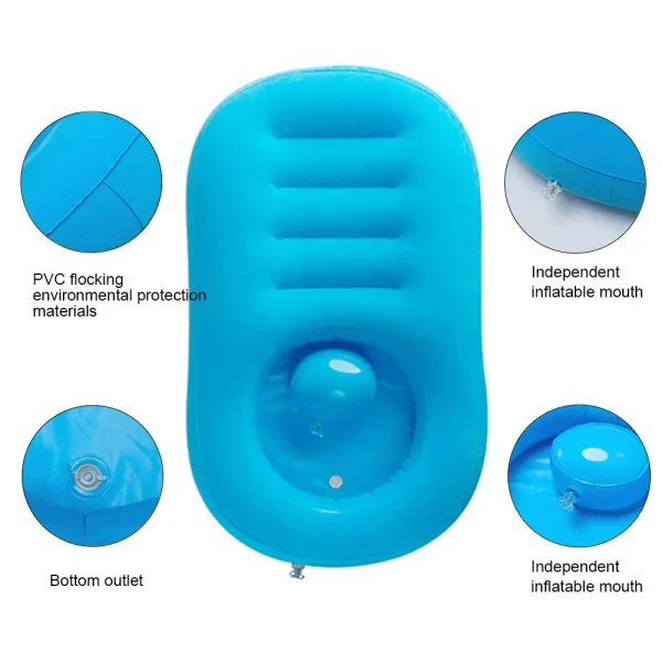 80CM Portable Inflatable Baby Bath Tub – Newborn Bath Seat for Baby Care & Bathing - Image 4