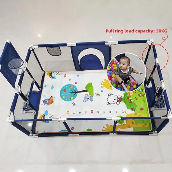 Safety Baby Playpen for Children – Indoor Toddler Barrier Fence with Playground Toys & Basketball Frame - Image 3