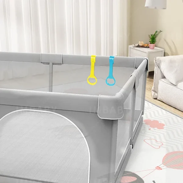 IMBABY Baby Playpens Light Gray Corralito for Baby Playground with Pull Ring Child Safety Barrier Fence Ball Box Game Playpen - Image 6