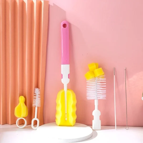 5PCS Baby Bottle Cleaning Brush Set – Nipple & Straw Cleaning Brushes