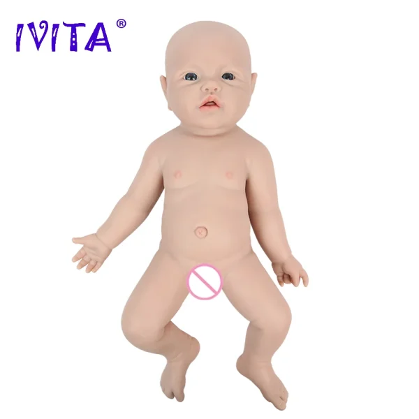 IVITA WB1526 43cm 2692g 100% Full Body Silicone Reborn Baby Doll  Realistic Boy Dolls Unpainted DIY Blank Baby Toys for Children - Image 2