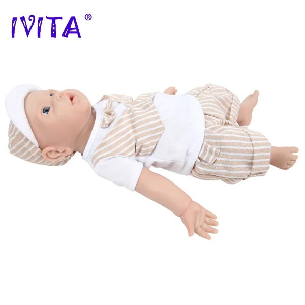 IVITA WB1526 43cm 2692g 100% Full Body Silicone Reborn Baby Doll  Realistic Boy Dolls Unpainted DIY Blank Baby Toys for Children - Image 5