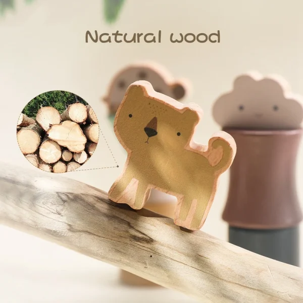 Kid Montessori Toy Baby Wooden Animal Stacking Toys Balance Blocks Board Game Educational Balance Stacking Blocks Toy Baby Gifts - Image 3