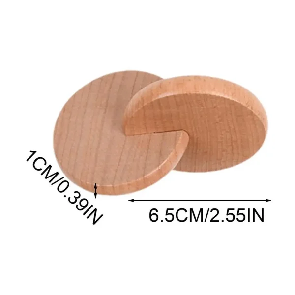 Interlocking Discs Toy Montessori | Natural Beech Wooden Baby Toys Grip Toy for Little Hands | Montessori Wood Baby Newborn Toy - Image 9