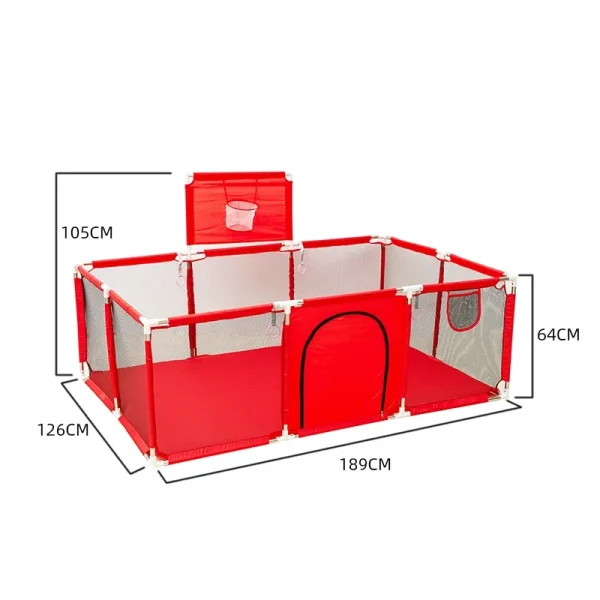 Safety Baby Playpen for Children – Indoor Toddler Barrier Fence with Playground Toys & Basketball Frame - Image 14