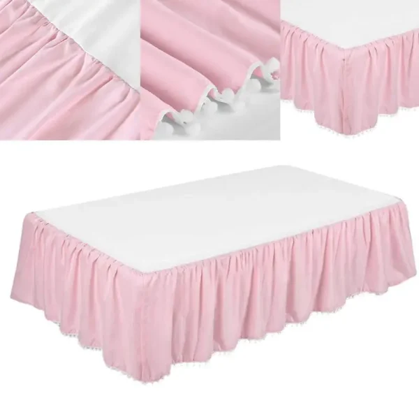 Mini Crib Skirt – Soft Nursery Bedding Skirt for Baby Cribs (28” x 52”) - Image 2