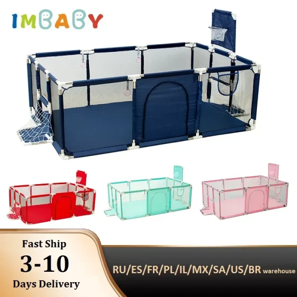 IMBABY Large Baby Playpen – Infant Safety Barrier & Dry Ball Pool for Baby Activity Park - Image 2