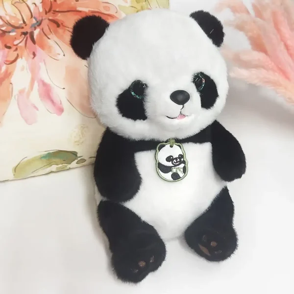 10in Cute Panda Plush Toys, Soft Cartoon Animal Panda Bear Stuffed Baby Doll, Kids Birthday Gifts - Image 6