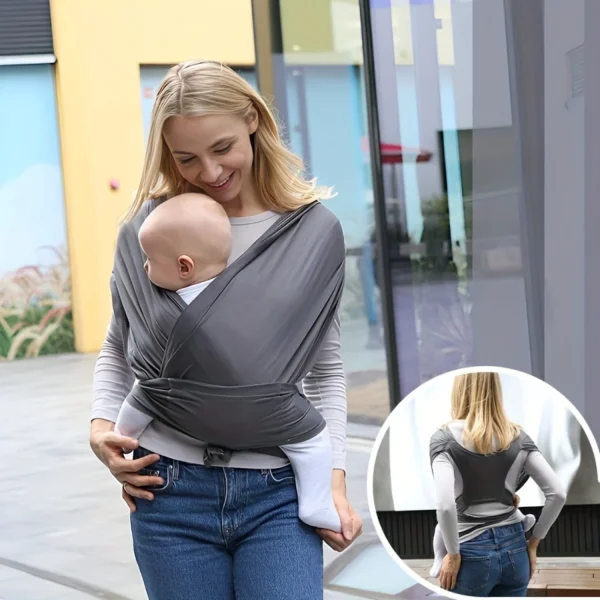 Portable Baby Carrier – Front & Back Travel Carrier with Multifunctional Waist Stool and Breathable Mesh - Image 4