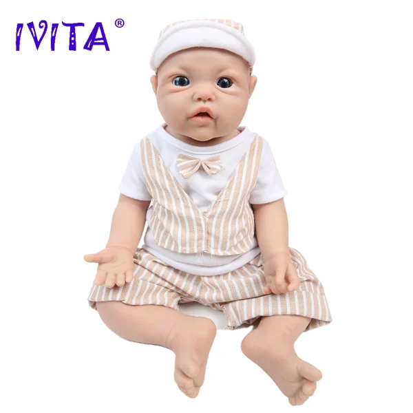 IVITA WB1526 43cm 2692g 100% Full Body Silicone Reborn Baby Doll  Realistic Boy Dolls Unpainted DIY Blank Baby Toys for Children - Image 6