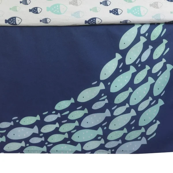 Lambs & Ivy Oceania 6-Piece Baby Crib Bedding Set – Blue Ocean Nautical Aquatic Theme - Image 6