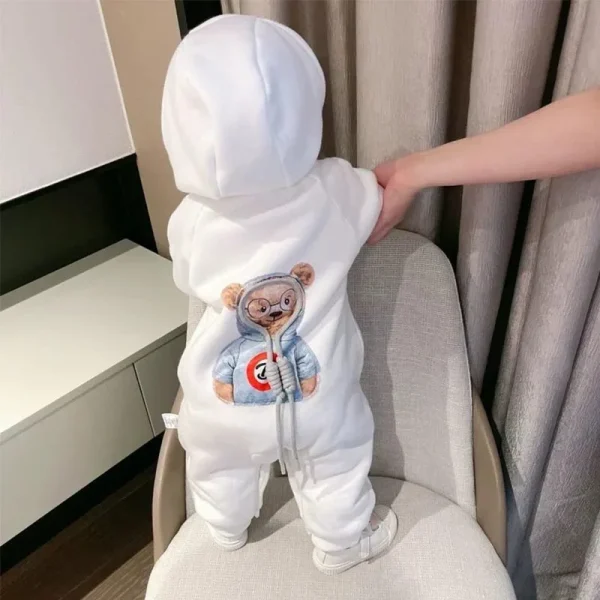 Baby Spring and Autumn Long Sleeve Jumpsuit – Solid Romper for Newborn to 18M Boys & Girls - Image 6