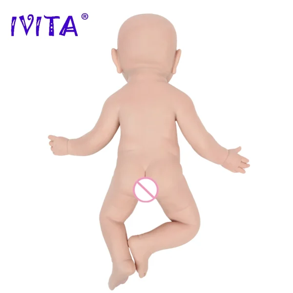 IVITA WB1526 43cm 2692g 100% Full Body Silicone Reborn Baby Doll  Realistic Boy Dolls Unpainted DIY Blank Baby Toys for Children - Image 3