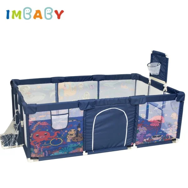 IMBABY New Playpen for Children – Cartoon Baby Playpen, Basketball Baby Playground Fence, Child Safety Barriers, Baby Dry Pool - Image 5