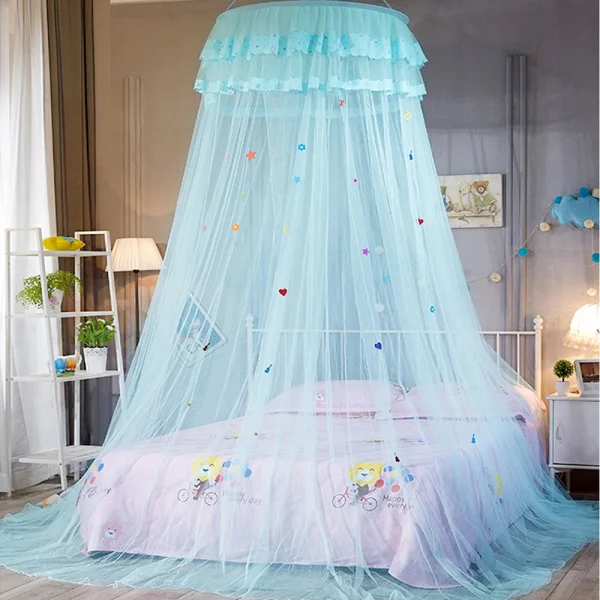 Dome Hanging Mosquito Net – Lace Bed Canopy for Kids’ Baby Bedding & Girls’ Room Decor - Image 2