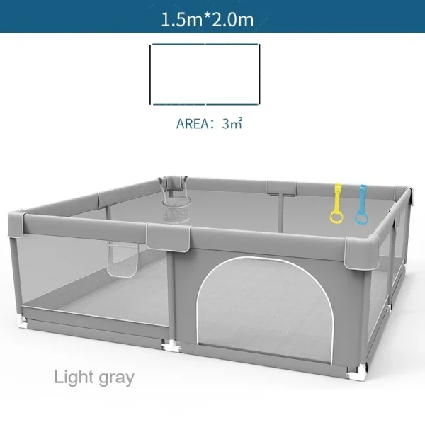 IMBABY Baby Playpens Light Gray Corralito for Baby Playground with Pull Ring Child Safety Barrier Fence Ball Box Game Playpen - Image 10