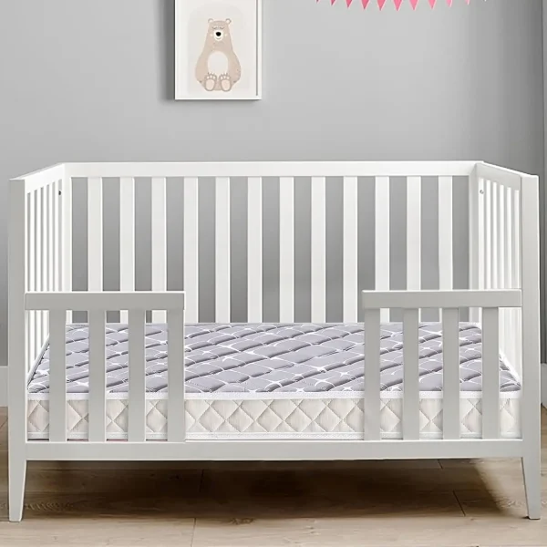 Dual-Sided Baby Crib Mattress and Toddler Mattress 52"  27.6" 5" - Breathable Firm Soft Fits Standard Cribs and - Image 2