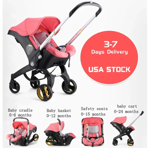 Baby Stroller Multifunctional Car Seat 3 in 1 for Newborn Prams Infant Buggy Safety Cart Carriage