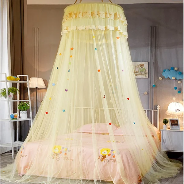 Dome Hanging Mosquito Net – Lace Bed Canopy for Kids’ Baby Bedding & Girls’ Room Decor - Image 3