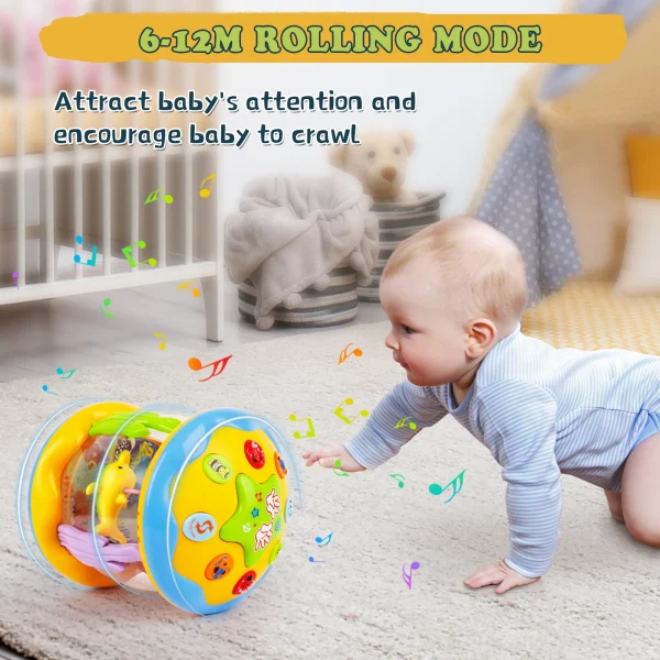 Rotating Ocean Projector Drum with Melodies – Educational Musical Toy for Babies (6-12 Months) - Image 4