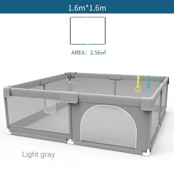 IMBABY Baby Playpens Light Gray Corralito for Baby Playground with Pull Ring Child Safety Barrier Fence Ball Box Game Playpen - Image 12