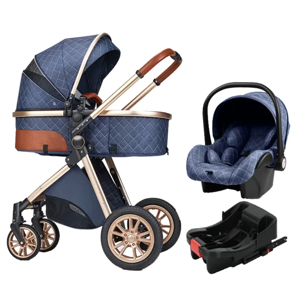 Luxury Portable Travel Pram 3-in-1 Baby Stroller High Landscape Baby Pushchair Newborn Stroller - Image 9