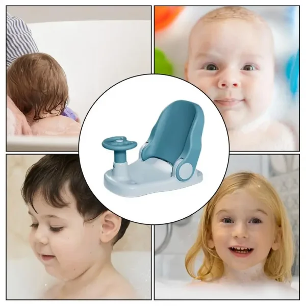 Toddler Bath Chair – Portable Baby Bath Support Seat with Adjustable Backrest and Non-Slip Suction Base - Image 5