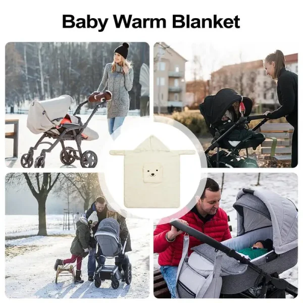 Baby Wrap Blanket – Soft Coral Fleece Sleeping Blanket for Stroller, Crib & Carrier - Image 5