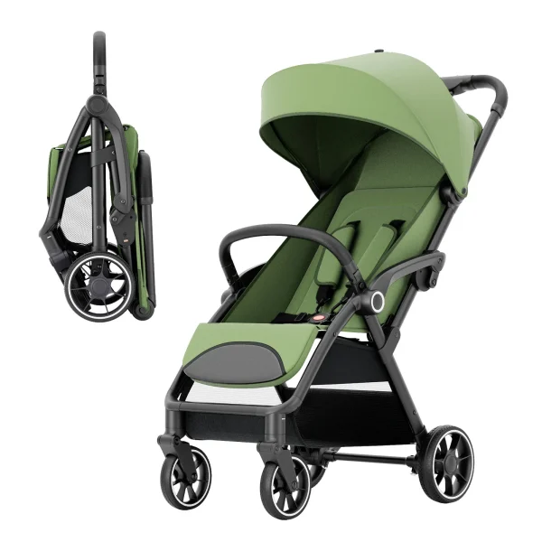 High View Portable Baby Stroller with 360° Swivel Seat – Lightweight & Compact