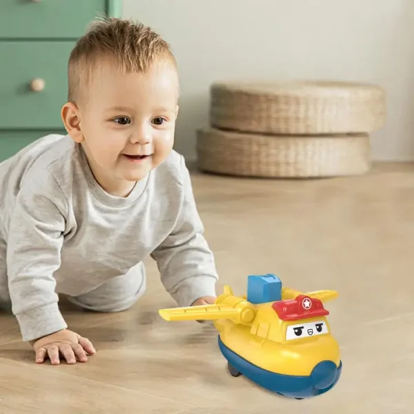 Press and Go Cars Airplane Toy Pull Back Friction Car Inertia Toys Montessori Early Education Crawling Toys New Year Gift - Image 3