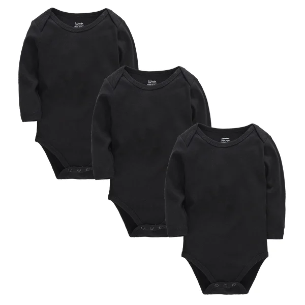 3 Pcs Baby Bodysuits Long Sleeve Infant Comfy Cotton Bodysuit Basic Undershirt Baby Boys and Girls One Piece Onesies Clothing - Image 7