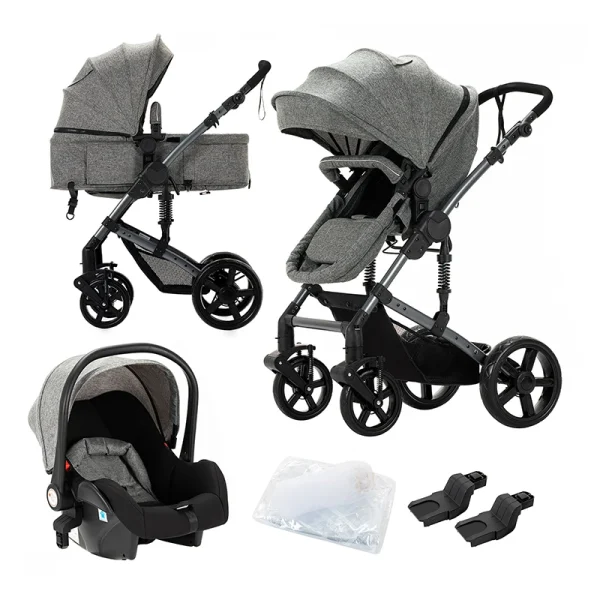 High-Quality Newborn Lightweight Baby Stroller 3-in-1 with ISOfix - Image 2