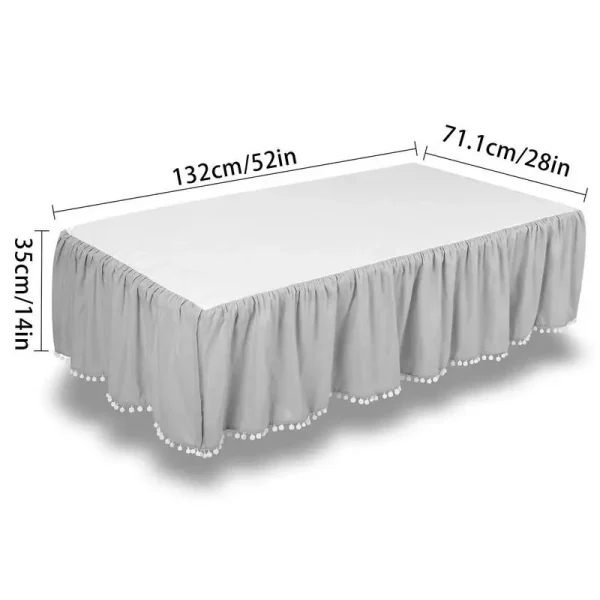 Mini Crib Skirt – Soft Nursery Bedding Skirt for Baby Cribs (28” x 52”) - Image 6