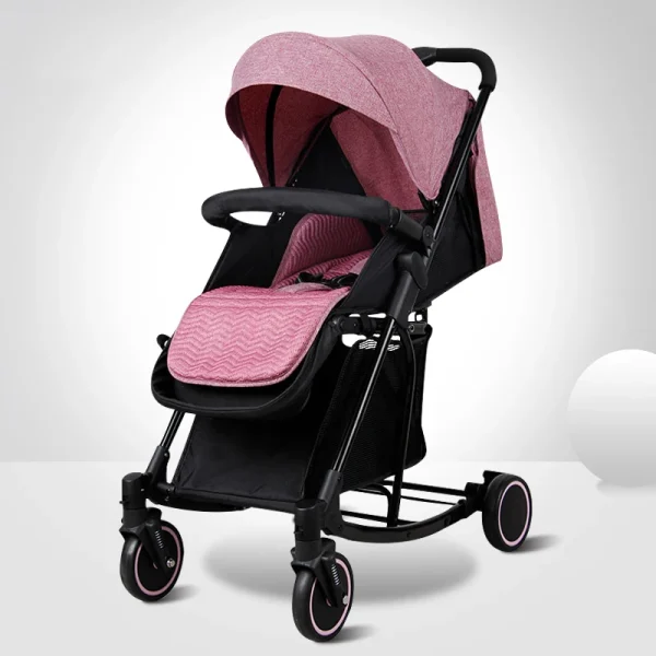 Baby Stroller with One-Hand Fold & Adjustable Canopy - Image 7