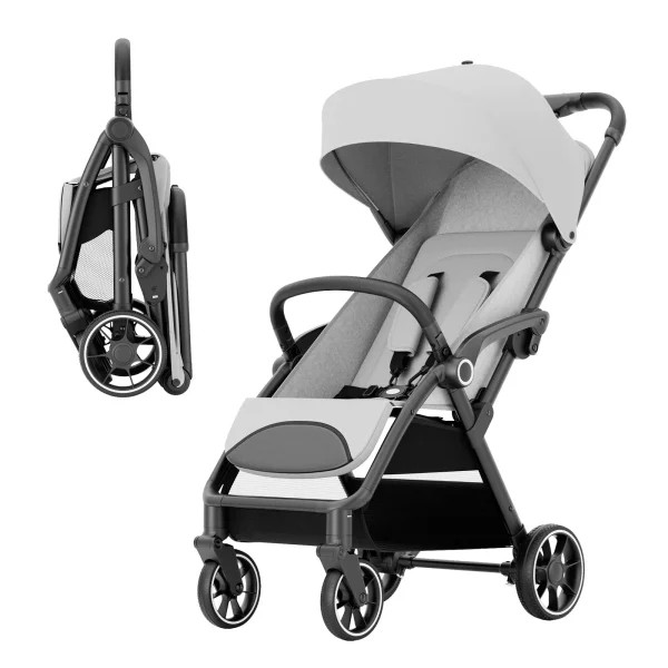 High View Portable Baby Stroller with 360° Swivel Seat – Lightweight & Compact - Image 7